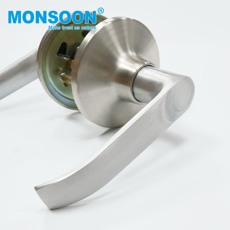 Door Lock Hardware Security Invisible Lever Lockset Heavy Duty Two Way Zinc Alloy Door Tubular Lever Handle Lock for Wooden Doors