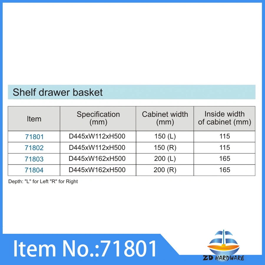 3D Kitchen Wire Storage Iron Dish Drawer Cabinet Kitchen Baskets Pull out Spice Rack Accessories Hardware