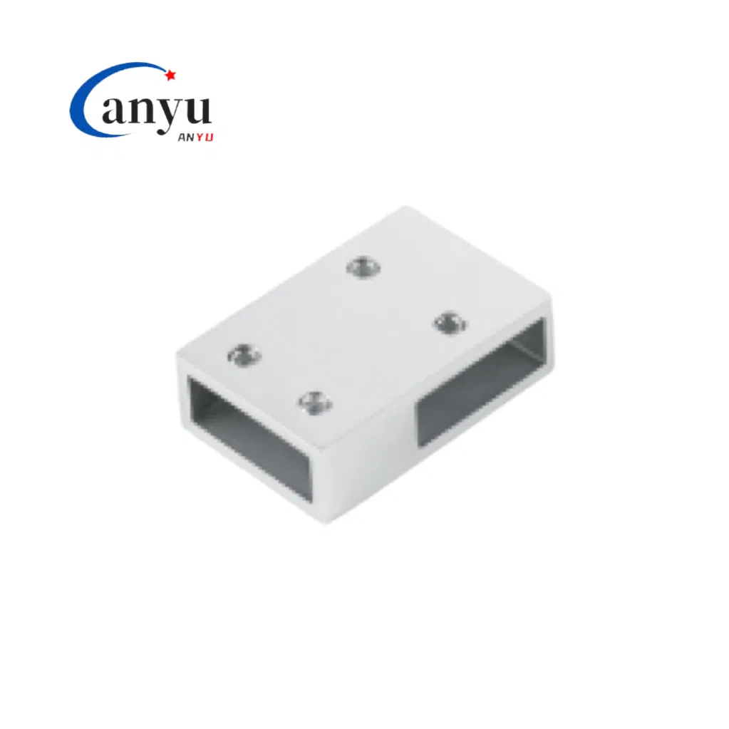 Square Tube Pipe Clamp Stainless Steel Glass Door Connector Bathroom Hardware