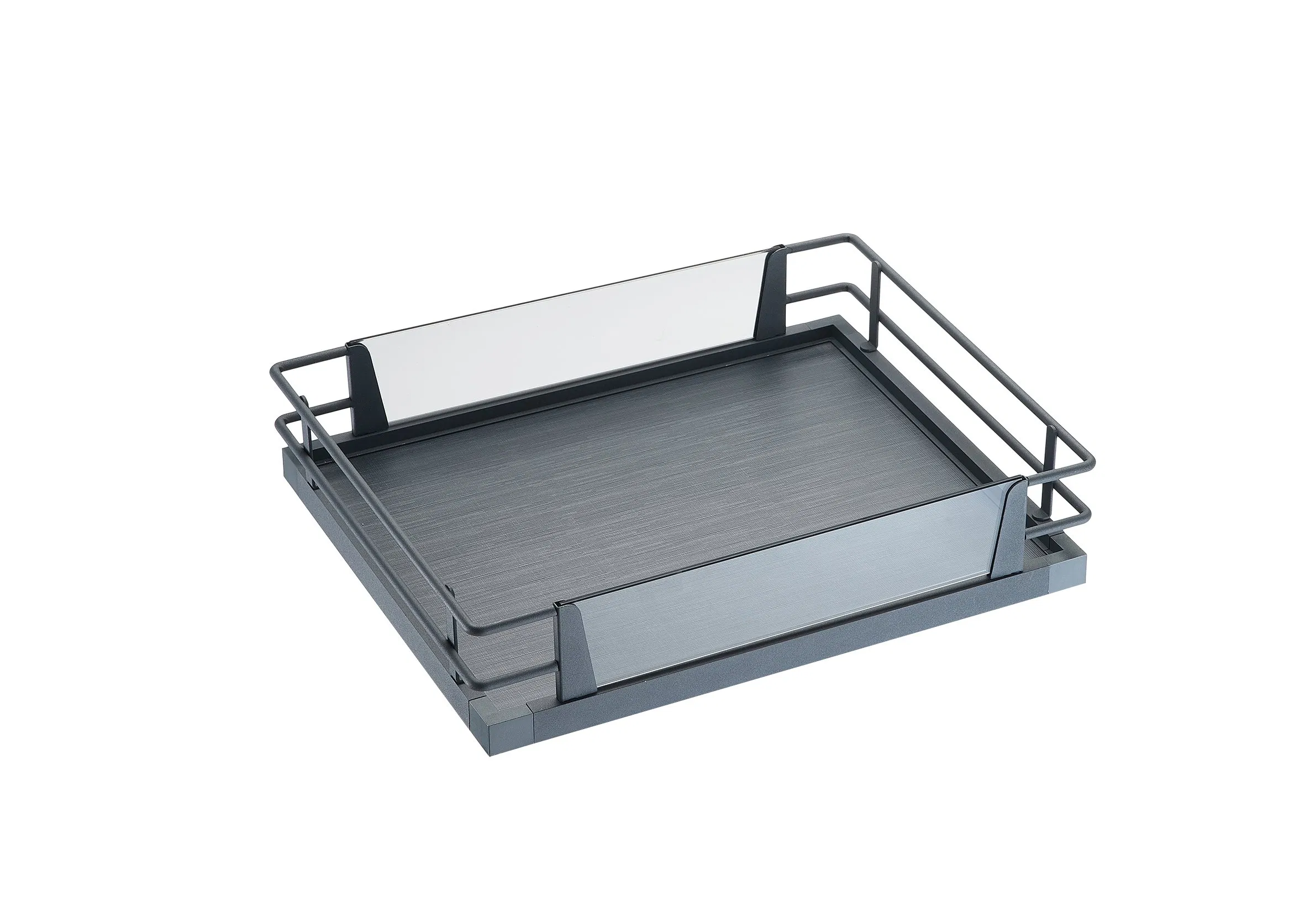 Wellmax Kitchen Storage System Basket for Blind Cabinet Utensils Pull out Drawer Furniture Hardware Soft Closing Powder Coated Magic Corner Basket