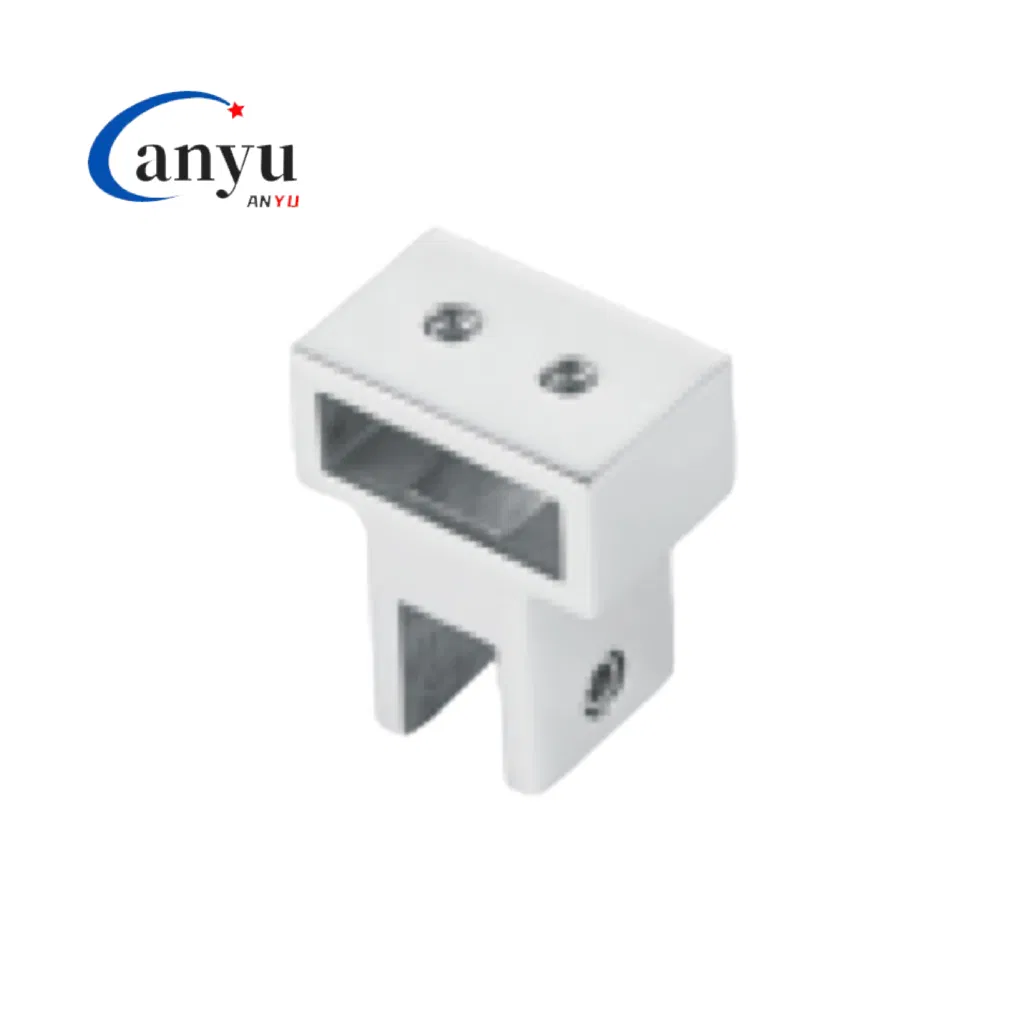 Square Tube Pipe Clamp Stainless Steel Glass Door Connector Bathroom Hardware