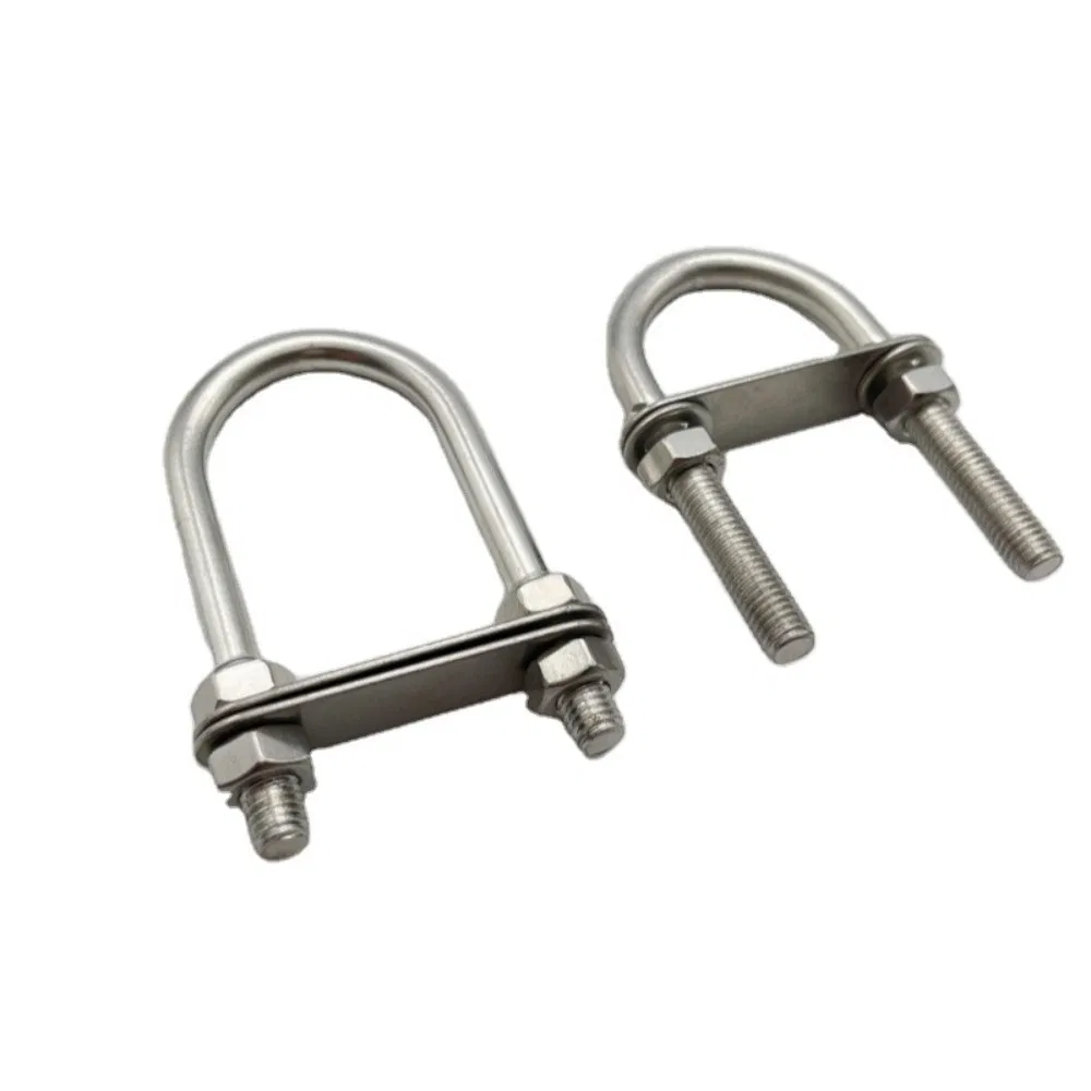 Stainless Steel 304 Rust-Resistant for Construction &amp; Vehicle Applications Industrial Pipe Clamps and Mounting Brackets U-Bolts