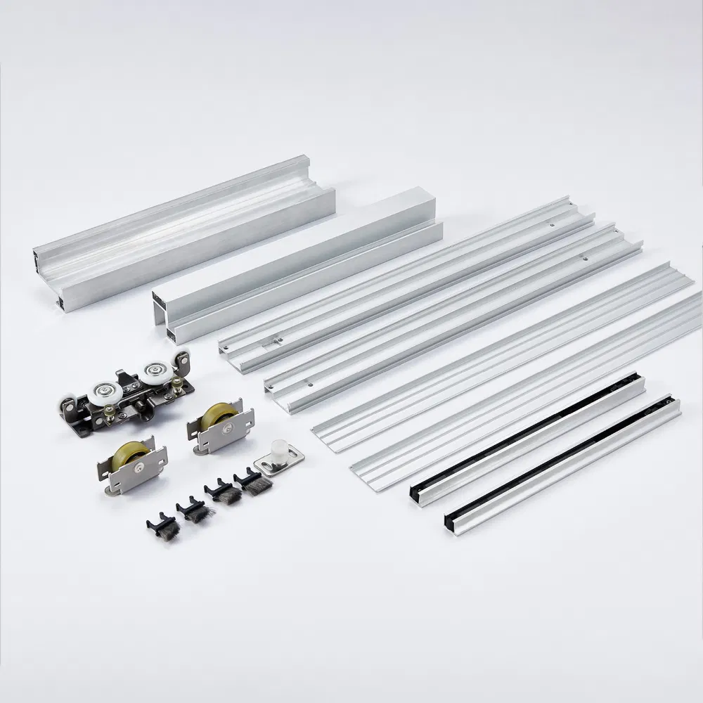 Invisible Sliding Track System Hidden Roller Soft Close Ghost Door Hardware Kit