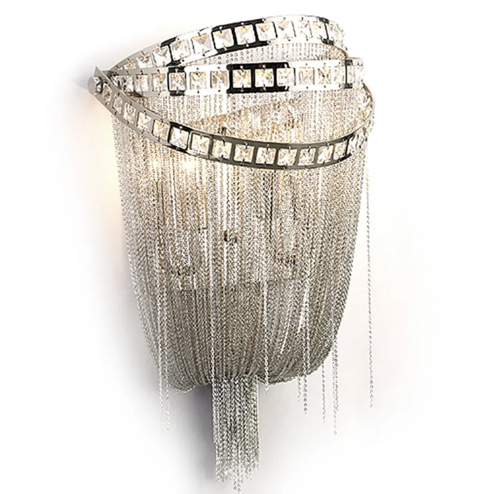 Steel Chain Suspension Hardware Light LED Chandelier Aluminum Chain Tassel Chandelier Wall Light