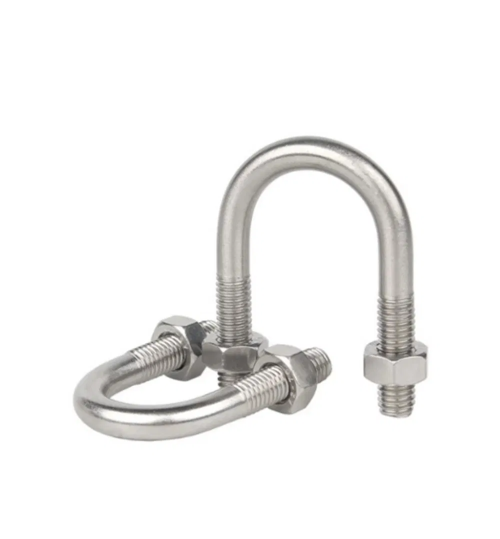 Stainless Steel 304 Rust-Resistant for Construction &amp; Vehicle Applications Industrial Pipe Clamps and Mounting Brackets U-Bolts