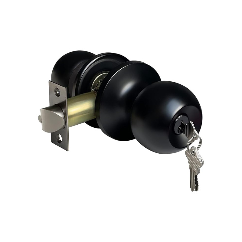 Furniture Door Hardware Accessories: with Key Round Button Door Latch Lock