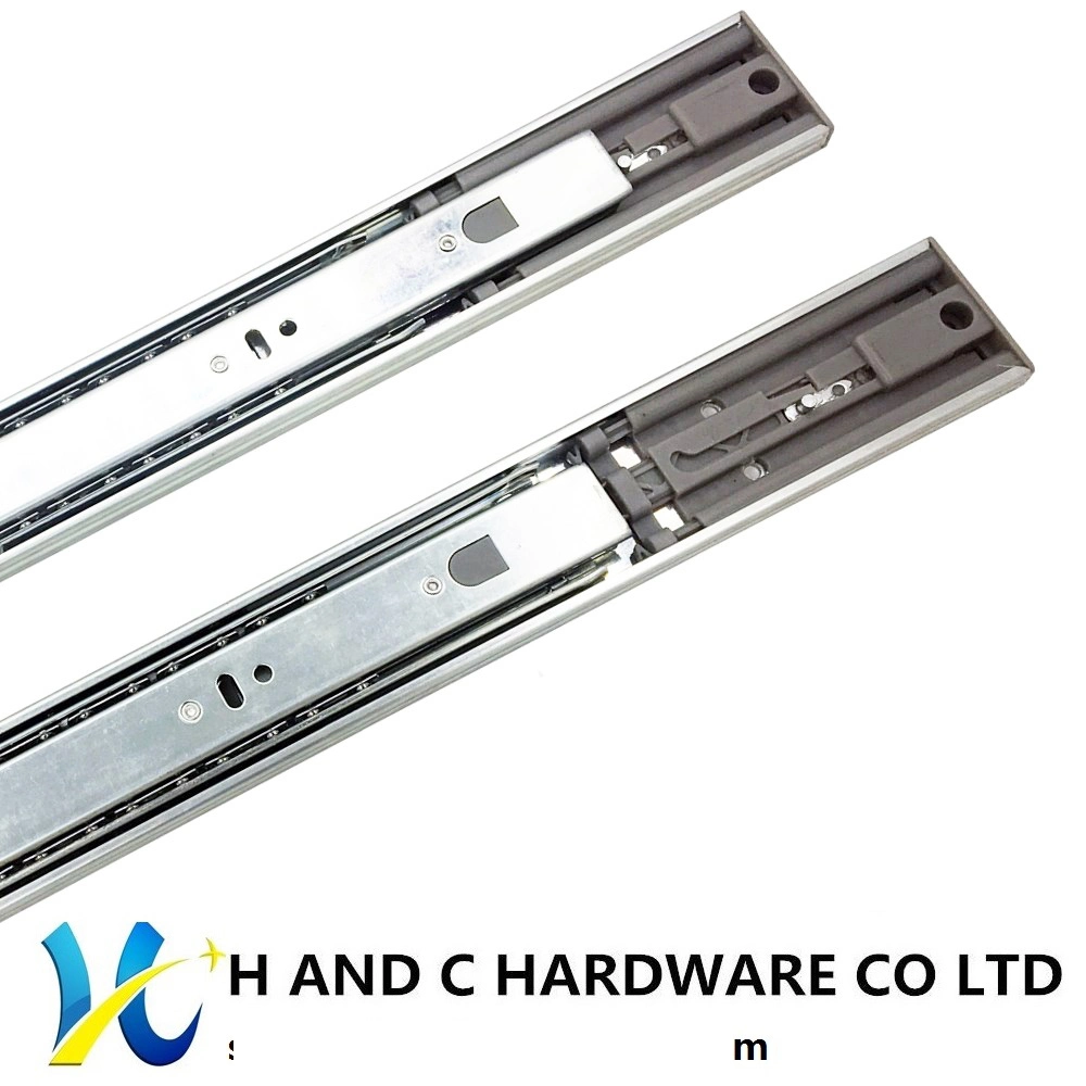 Furniture Hardware Push Opening Soft Close Telescopic Channel Drawer Slider