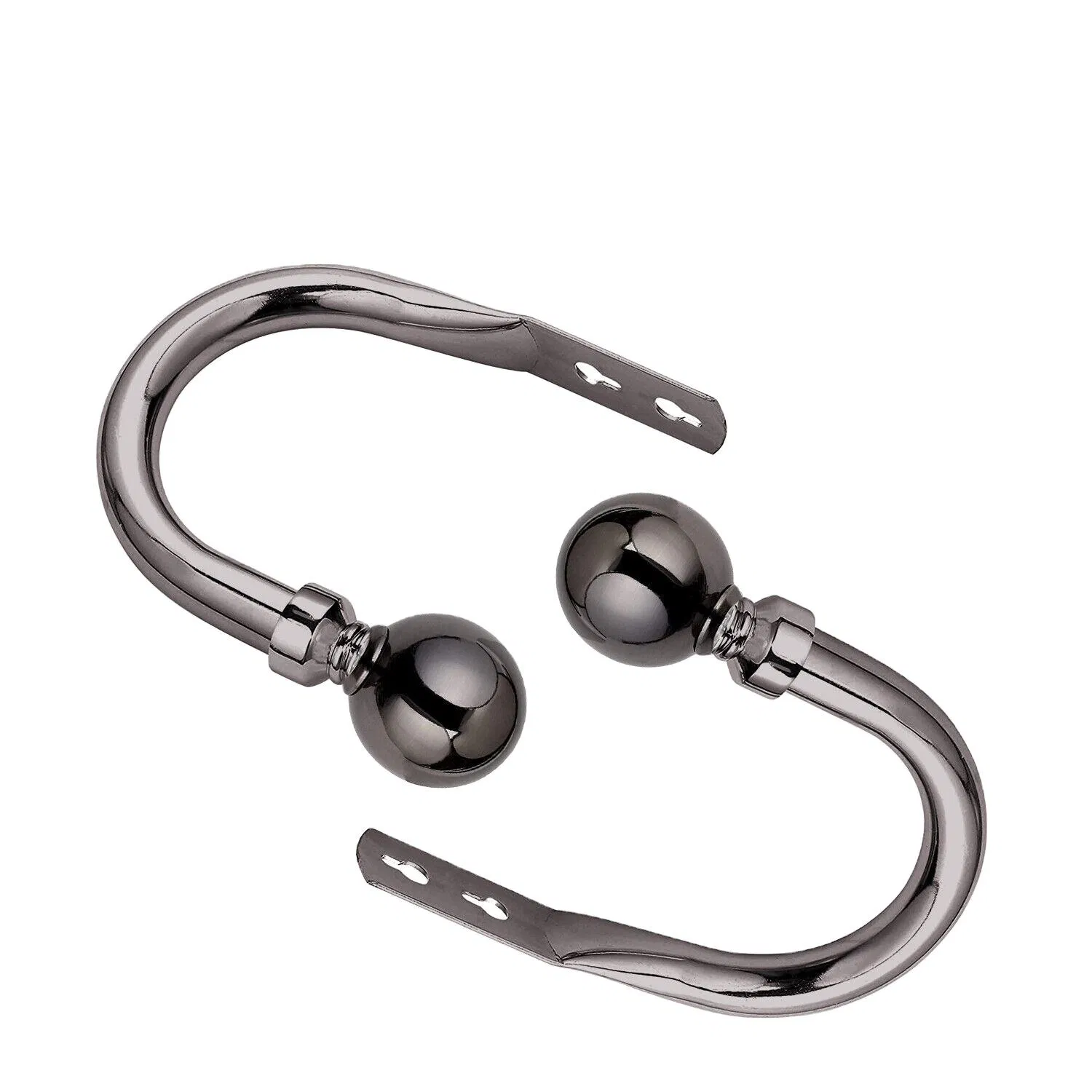 Plated Black Nickel Classic Curtain Simple Pole Metal Curtain Holdback Curtain Rod Accessories