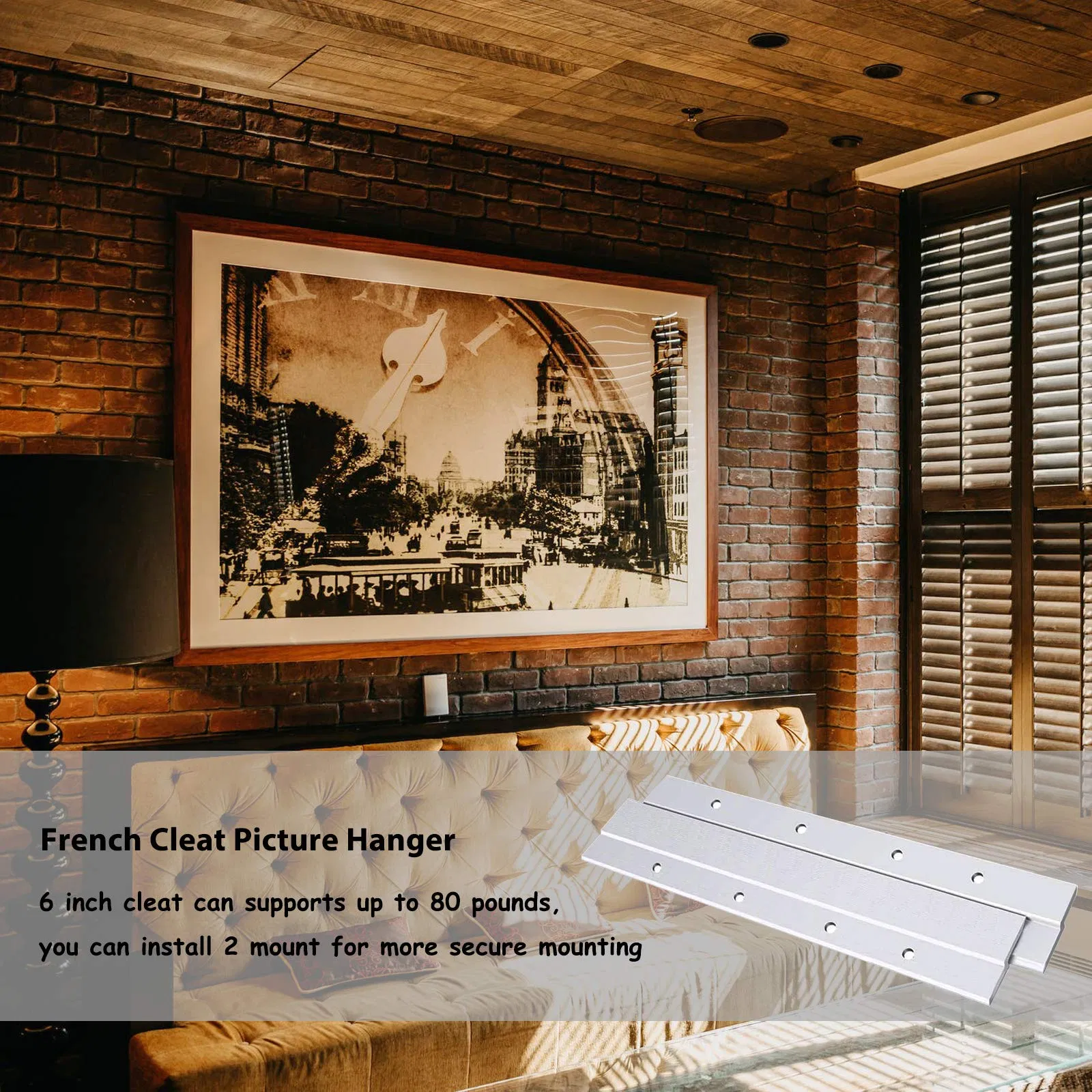 Packaged Mounting Bracket Hardware Mount Hanger Aluminium Z Clips for Picture Frame