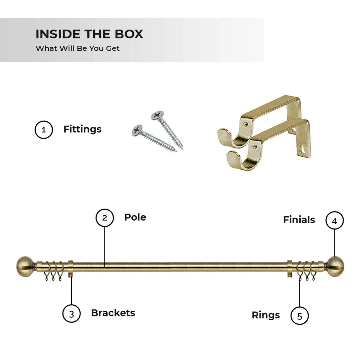 Plated Black Nickel Classic Curtain Simple Pole Metal Curtain Holdback Curtain Rod Accessories