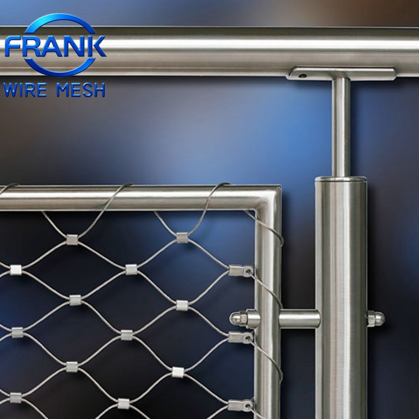 304 316 Stainless Steel Wire Flexible Cable Rope Mesh Balustrade Protective Net for Railing/Staircase/Balcony