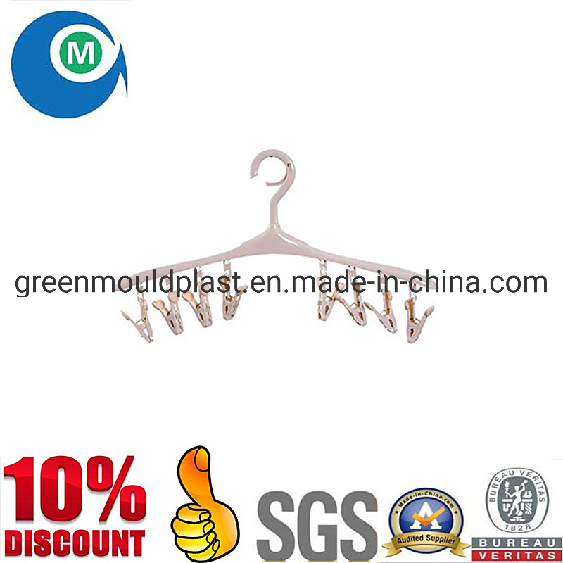 High Quality Plastic Injection Sock Hanger with Clips Mold