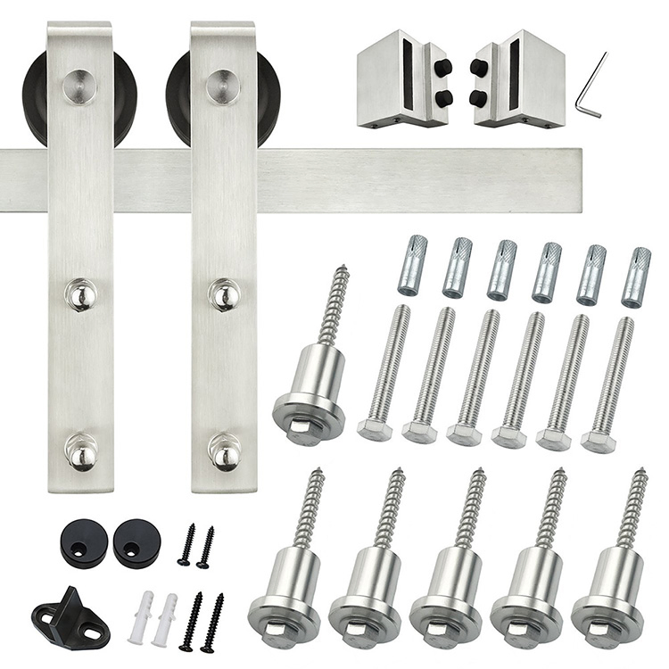 Steel Sliding Barn Wood Door Closet Hardware Track Set