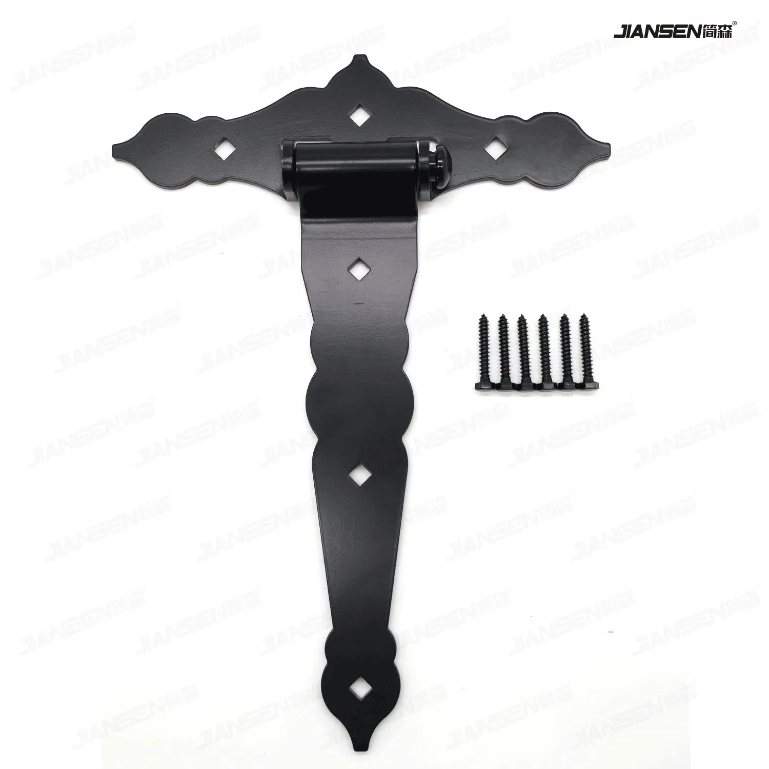 T-Strap Gate Hinges Heavy Duty Decorative Hammered T Hinges Outdoor Hinges Tee Hinges for for Wood Shed Door Hardware Barn Door Wooden Fences