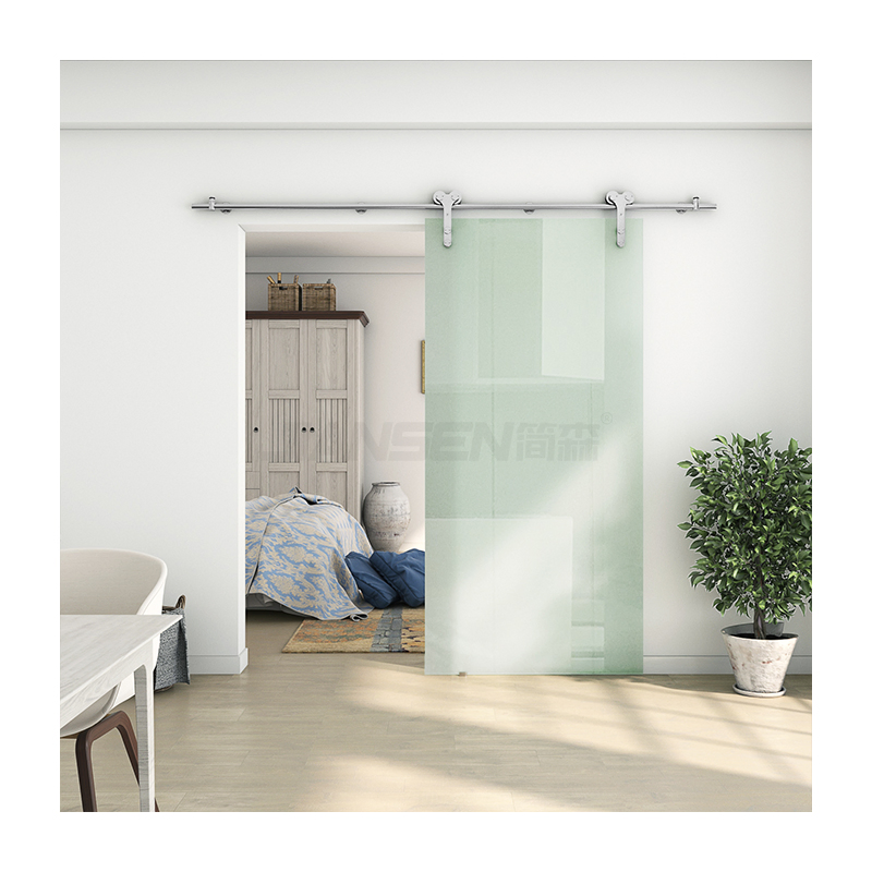 Heavy Duty Single Door Sliding Barn Door Hardware Kit Glass Sliding Door Hardware Stainless Steel Y Shape System Closet Door Window Accessories for Glass Door