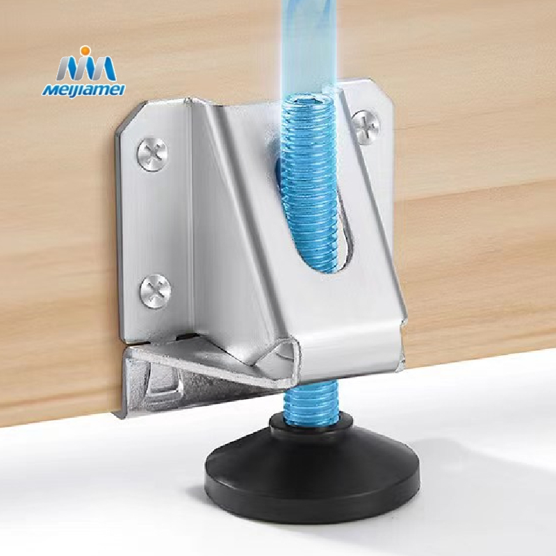Heavy Duty Metal Adjustable Legs for Kitchen Cabinet and Wardrobe in Silver