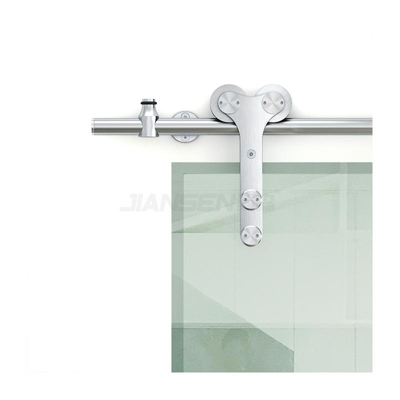 Heavy Duty Single Door Sliding Barn Door Hardware Kit Glass Sliding Door Hardware Stainless Steel Y Shape System Closet Door Window Accessories for Glass Door