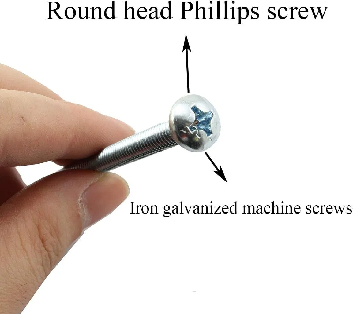 Screw Bolts with Wing Nut Zinc Plated Carbon Steel Mounting Hardware Fitting Fastenings:1/4"-20 Hand Tighten Wing Nuts,1/4"-20X3" Phillips Head Screw Bolt with