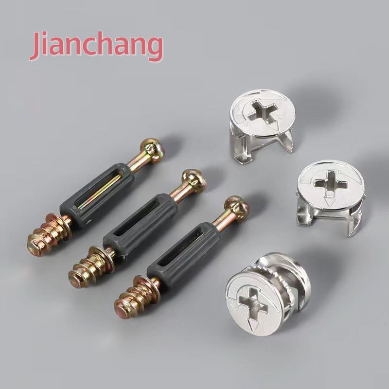 3 in 1 Furniture Connecting Cam Lock Fittings Assortment Kit Fastener Cabinet Connectors Lock Nut for Closets Bed Furniture