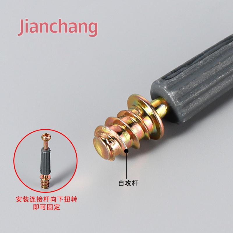 3 in 1 Furniture Connecting Cam Lock Fittings Assortment Kit Fastener Cabinet Connectors Lock Nut for Closets Bed Furniture