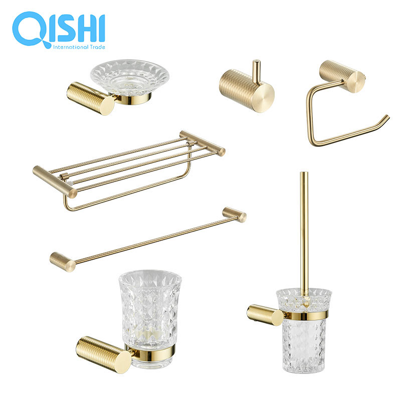Premium SS304 Gold Bathroom Accessories Hardware Set Bathroom Accessories
