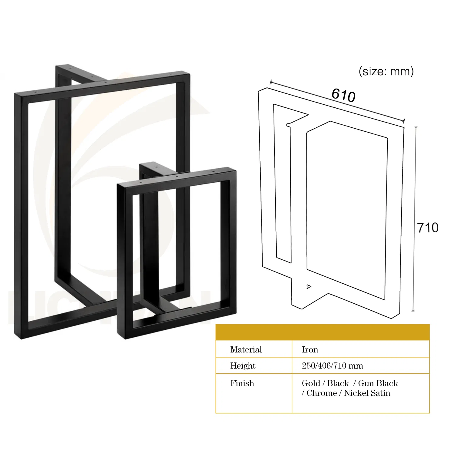Table Legs Industrial Cast Iron Steel Frame X Shape Desk Office Bench Dinning Coffee Dining Furniture Metal Coffee Table Legs for Table