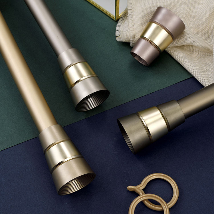 High Quality Home Window Decoration Sliver Gold Color Curtain Rod Curtain Poles Accessories
