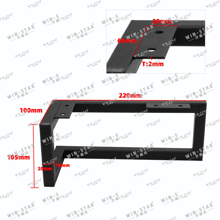 Winstar Durable Furniture Frame Iron Pipe Black Modern Sofa Leg for Bed