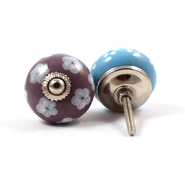 Multicolor Assorted Cabinet Knobs Ceramic Drawer Pull Handle Kitchen Cupboard Wardrobe Knob Boho Room Decorative Furniture Hardware
