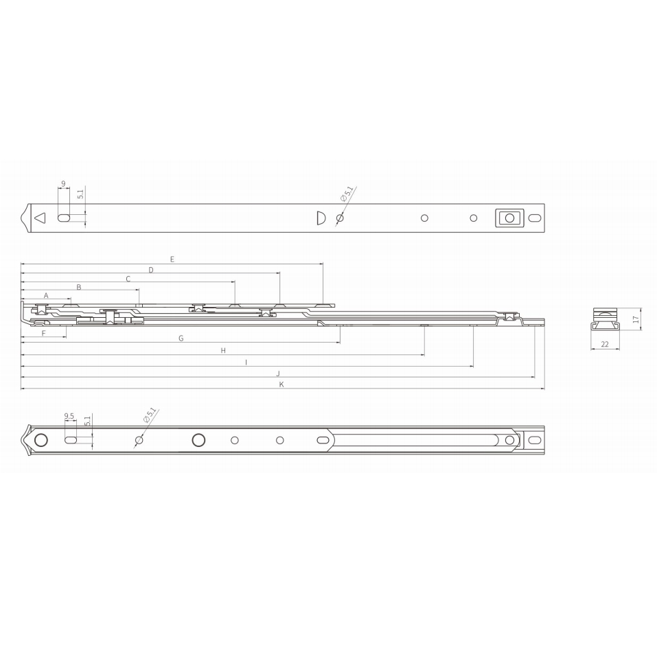 10 Inches 22 Groove Ss 304 Casement Aluminum Window Hardware Friction Hinge Arm Stay--Hhk10A