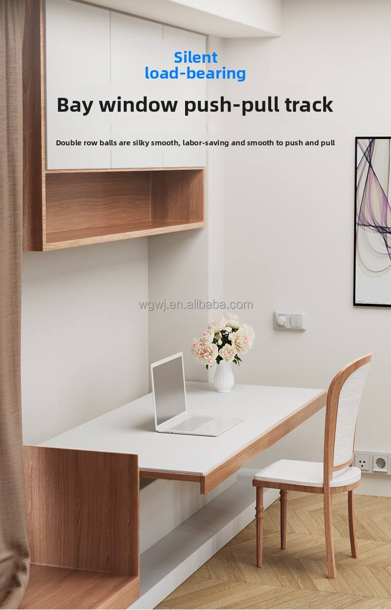 Furniture Hardware 35mm Pocket Flipper Door Slides System Revolving Folding Kitchen Cabinet Slide for TV Cabinet