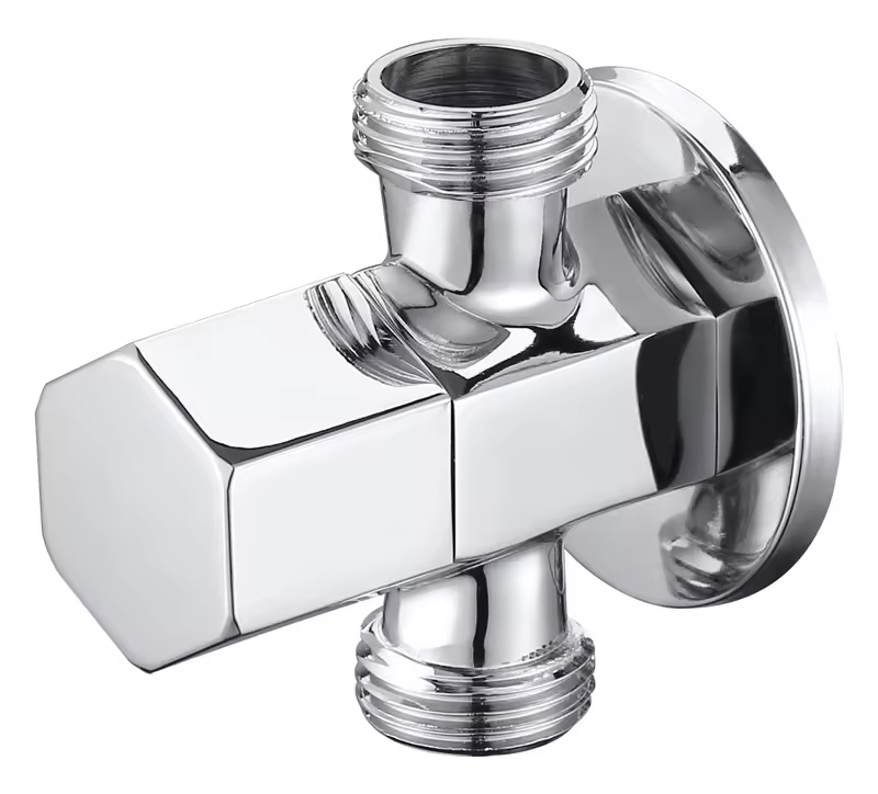 ABS Handle Brass Washing Machine Toilet Angle Valve Single Outlet Chrome Bathroom Fittings 1/2 Water Stop Valve