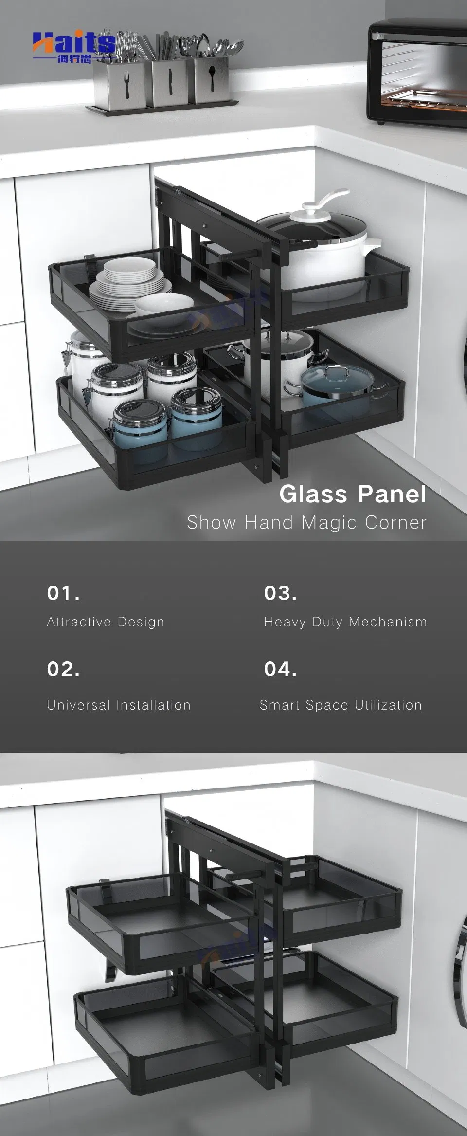 Kitchen Magic Corner Basket