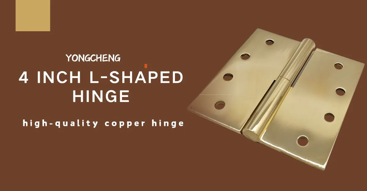 Durable 4-Inch Copper L-Shaped Hinge