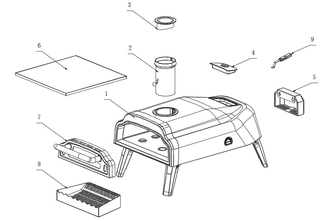 Wood-fired Professional Pizza Oven Parts and Assembly