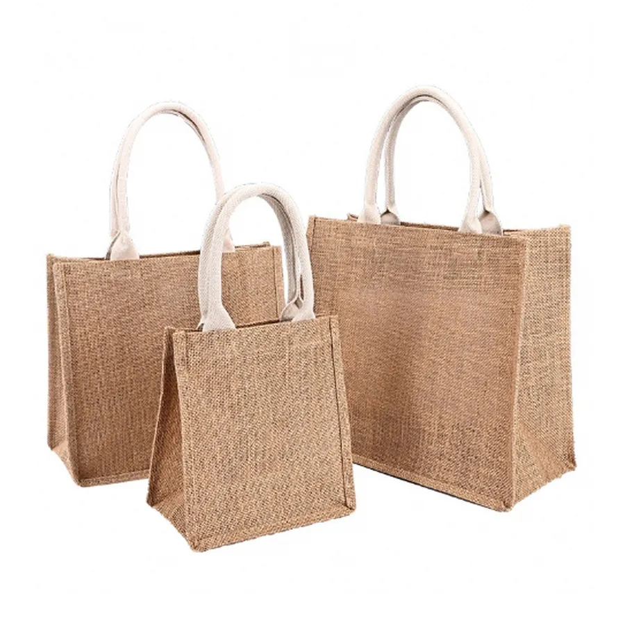 Bolsa Tote de Juta Sustentável para Mulheres Elegantes