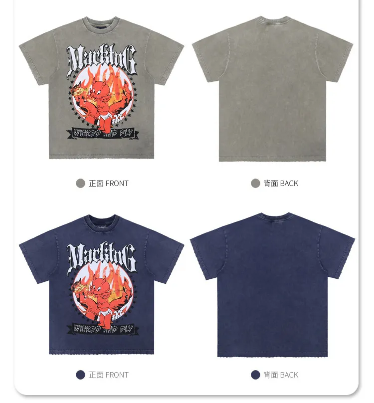 Roupas de Alta Qualidade em Tamanho Grande 95% Algodão 5% Spandex Logotipo Personalizado para Impressão Masculina Moda de Rua com Ombros Caídos para Mulheres