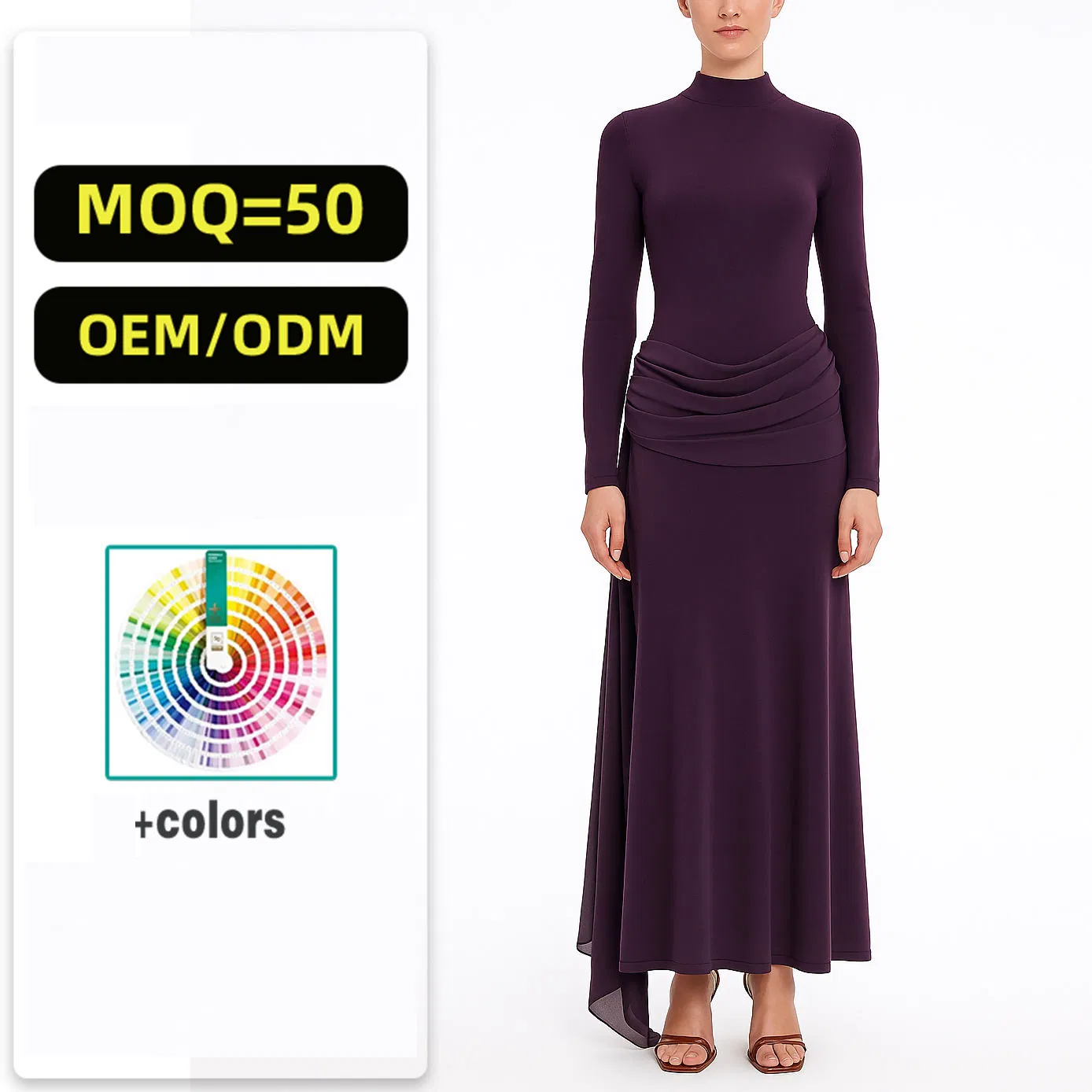 Vestido Casual Elegante Woven Personalizado por Atacado para Mulheres