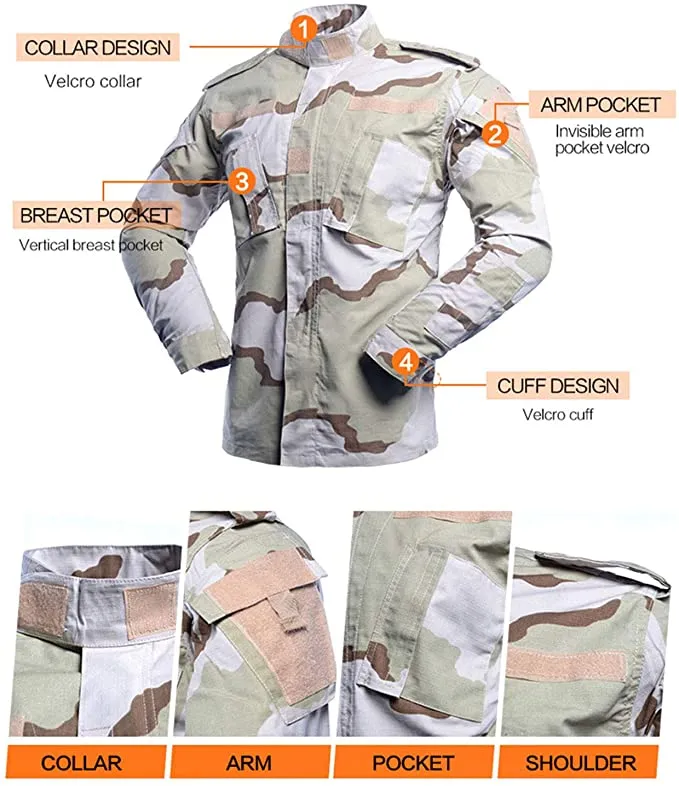 Uniforme tático camuflado de alta qualidade