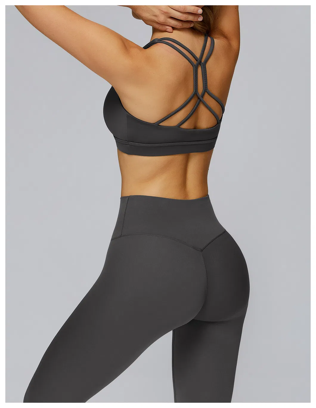 Conjunto de Fitness de Alta Qualidade para Mulheres: Sutiã, Jaqueta e Leggings, Roupas de Atividade Esportiva