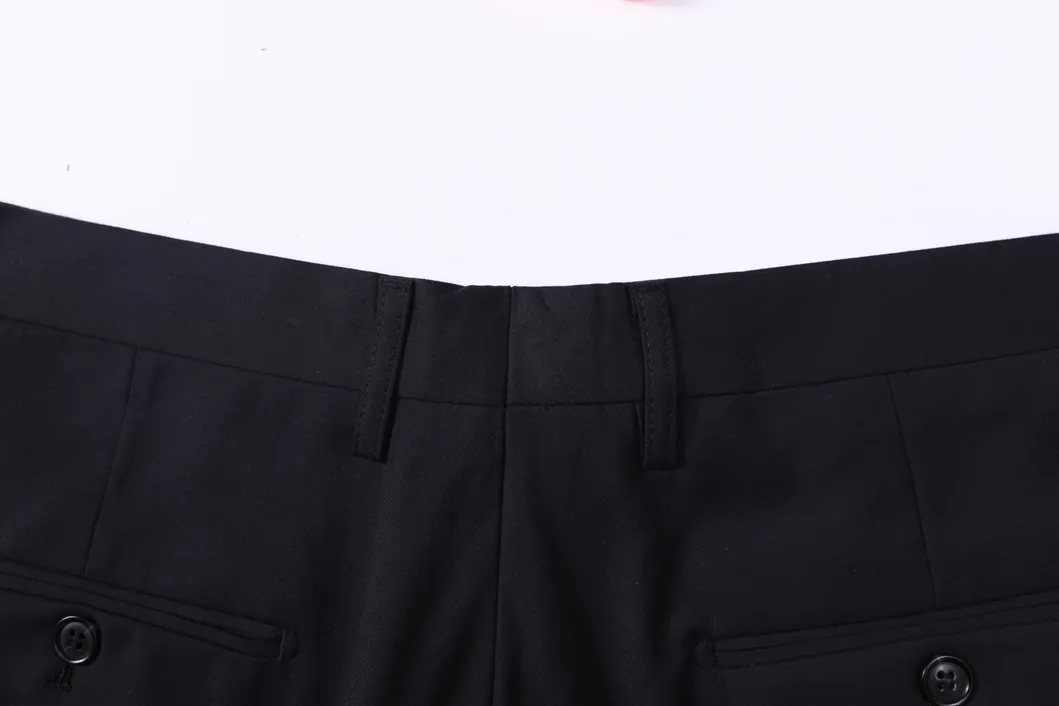 Jj8818 Calças de Negócios Slim Azuis Marinhas para Homens e Mulheres de Inverno