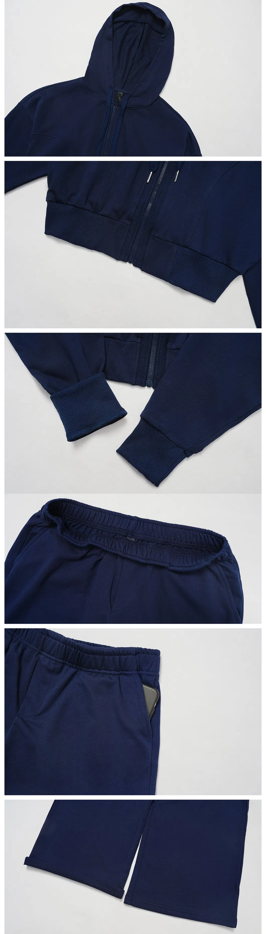 Conjuntos de Duas Peças para Mulheres Conjunto de Roupas de Treino Casual Moletom e Calças Largas Conjunto de Roupas Correspondente