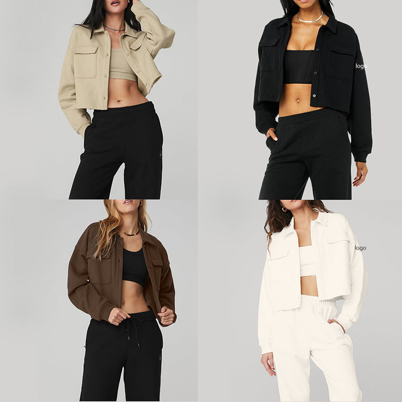 2025 Primavera Outono Nova Moda Personalizada Casual Mulheres Pullover Algodão Com Bolsos Frontais Moletom Mulheres Vestuário >= 50 Peças