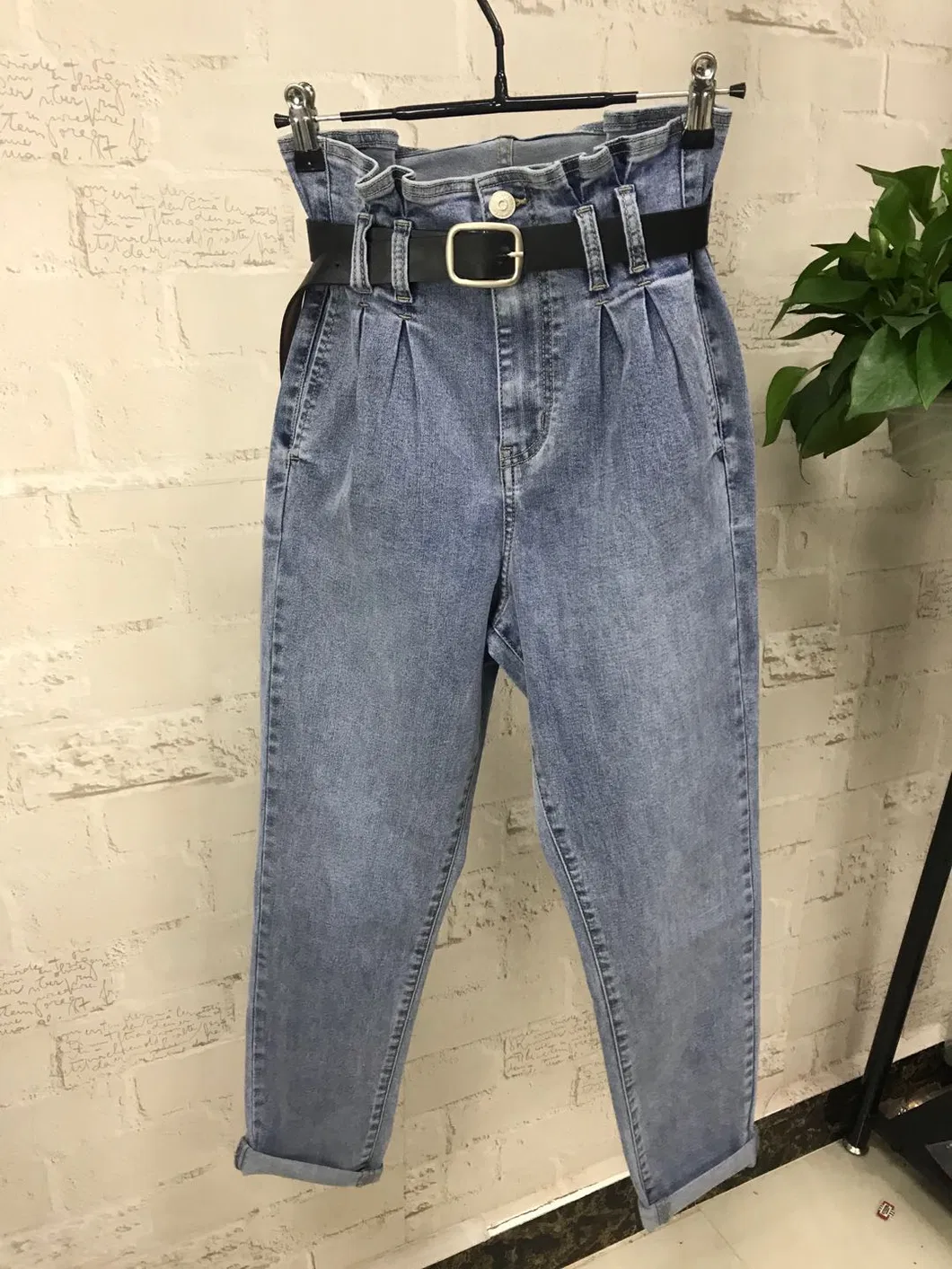 Venda Direta de Fábrica Calças Jeans de Algodão com Spandex para Mulheres Personalizadas de Alta Qualidade