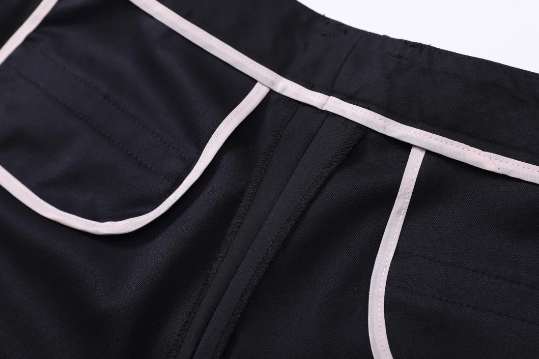 Jj8818 Calças de Negócios Slim Azuis Marinhas para Homens e Mulheres de Inverno