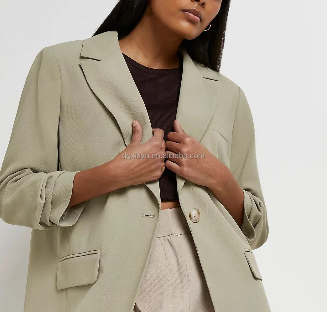 Blazer de Manga Longa para Moda, Traje Formal de Escritório, Roupas Femininas, Conjuntos de Negócios para Mulheres