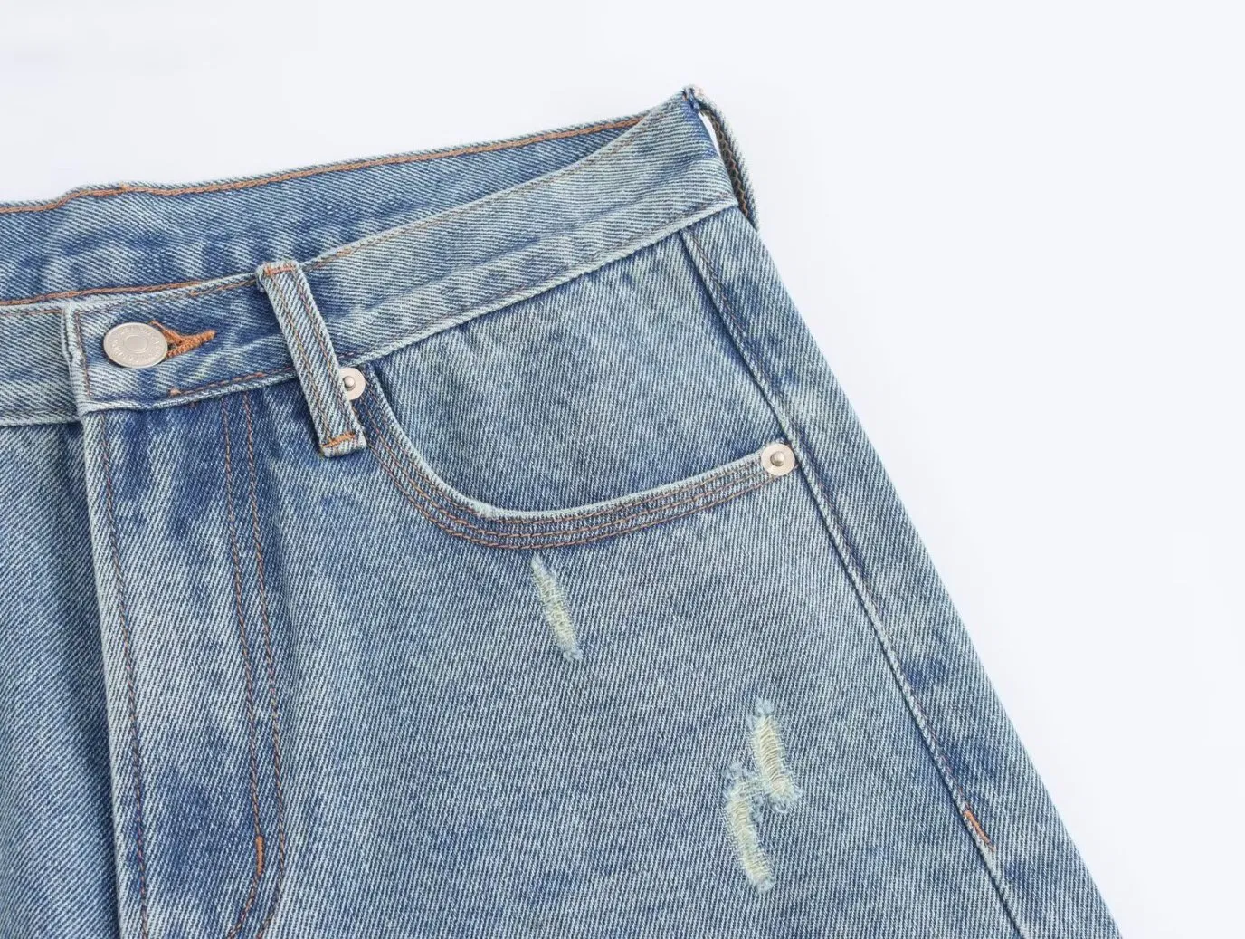 Calças de denim largas e elegantes para um estilo casual e chique