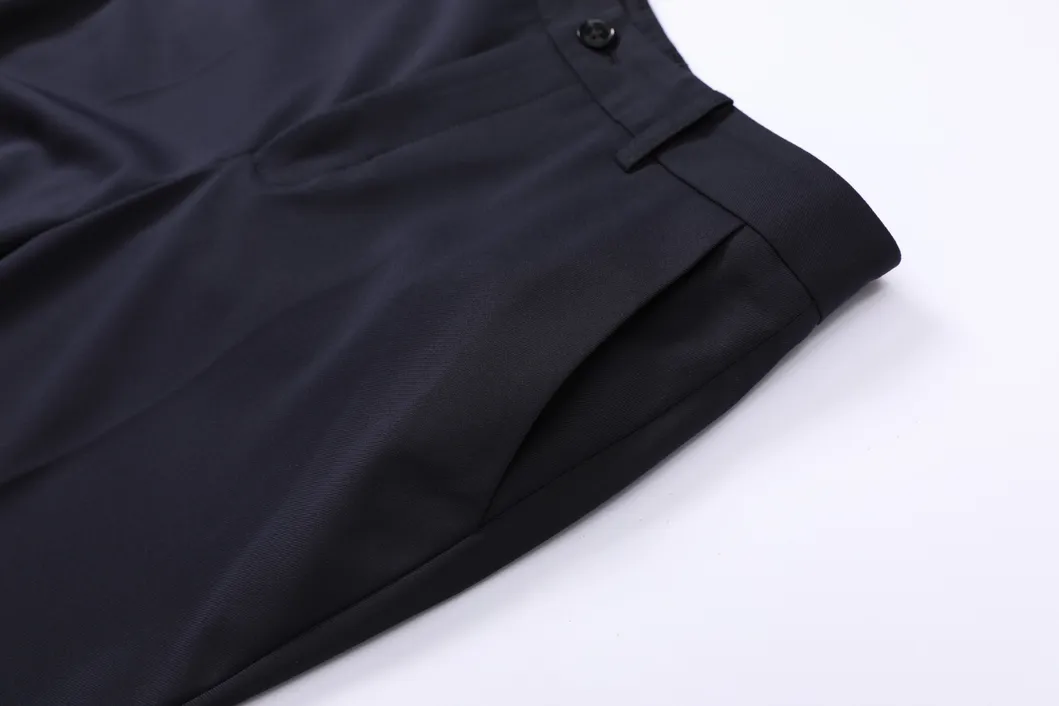 Jj8818 Calças de Negócios Slim Azuis Marinhas para Homens e Mulheres de Inverno
