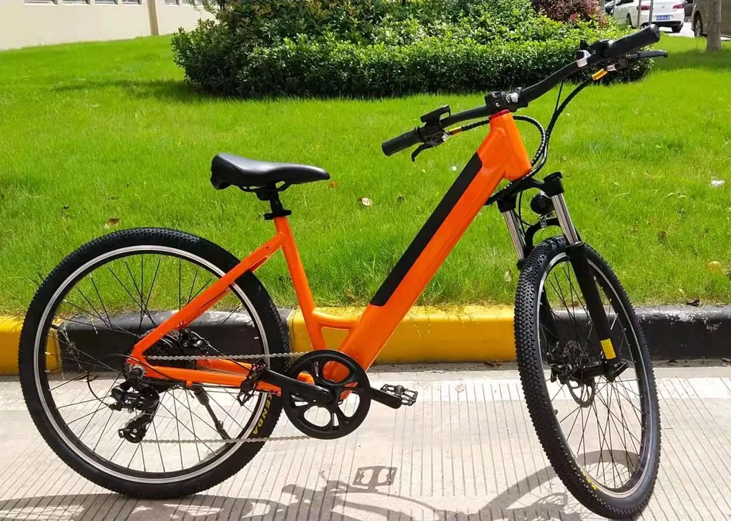Bicicleta Elétrica Masculina e Feminina, Bicicleta de Moda Urbana em Liga de Alumínio 6-Speed