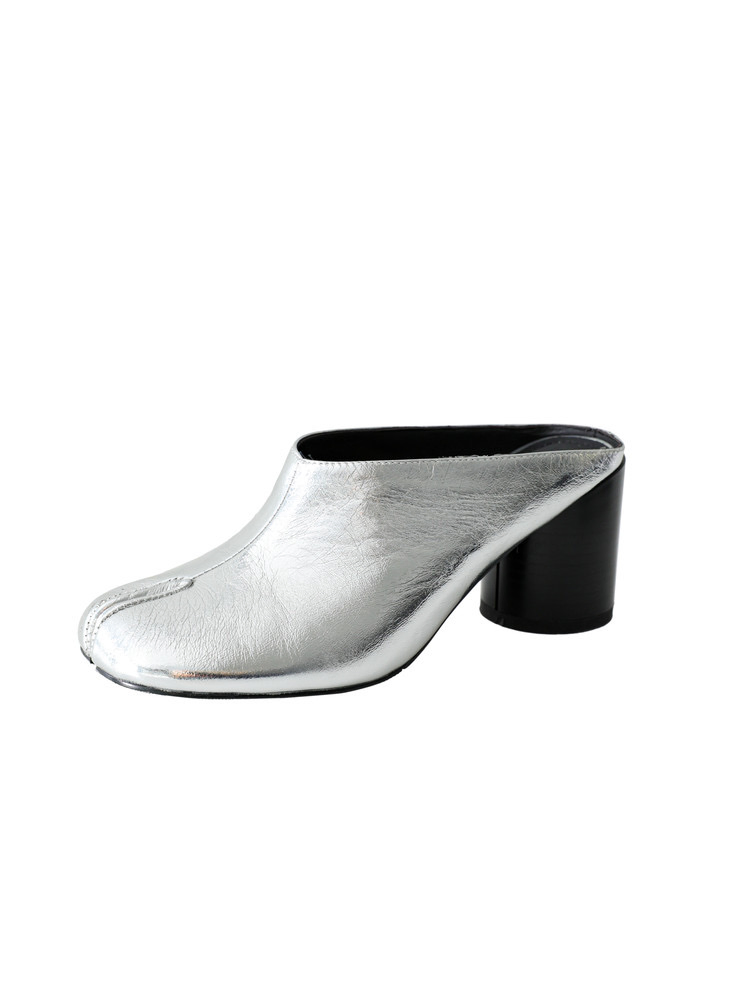 OEM ODM Alta Qualidade Couro Genuíno Moda Estilo Caminhada Mulheres Tabis Mules Saltos Sandálias Sapatos para Senhoras Tabis Mules Saltos Chinelos Fechados